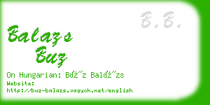 balazs buz business card